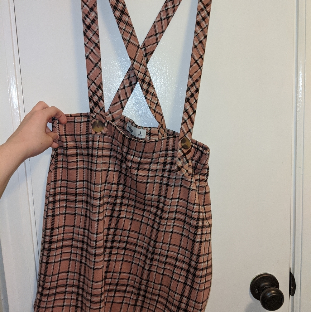 Plaid Hollister Skirt with Suspenders
